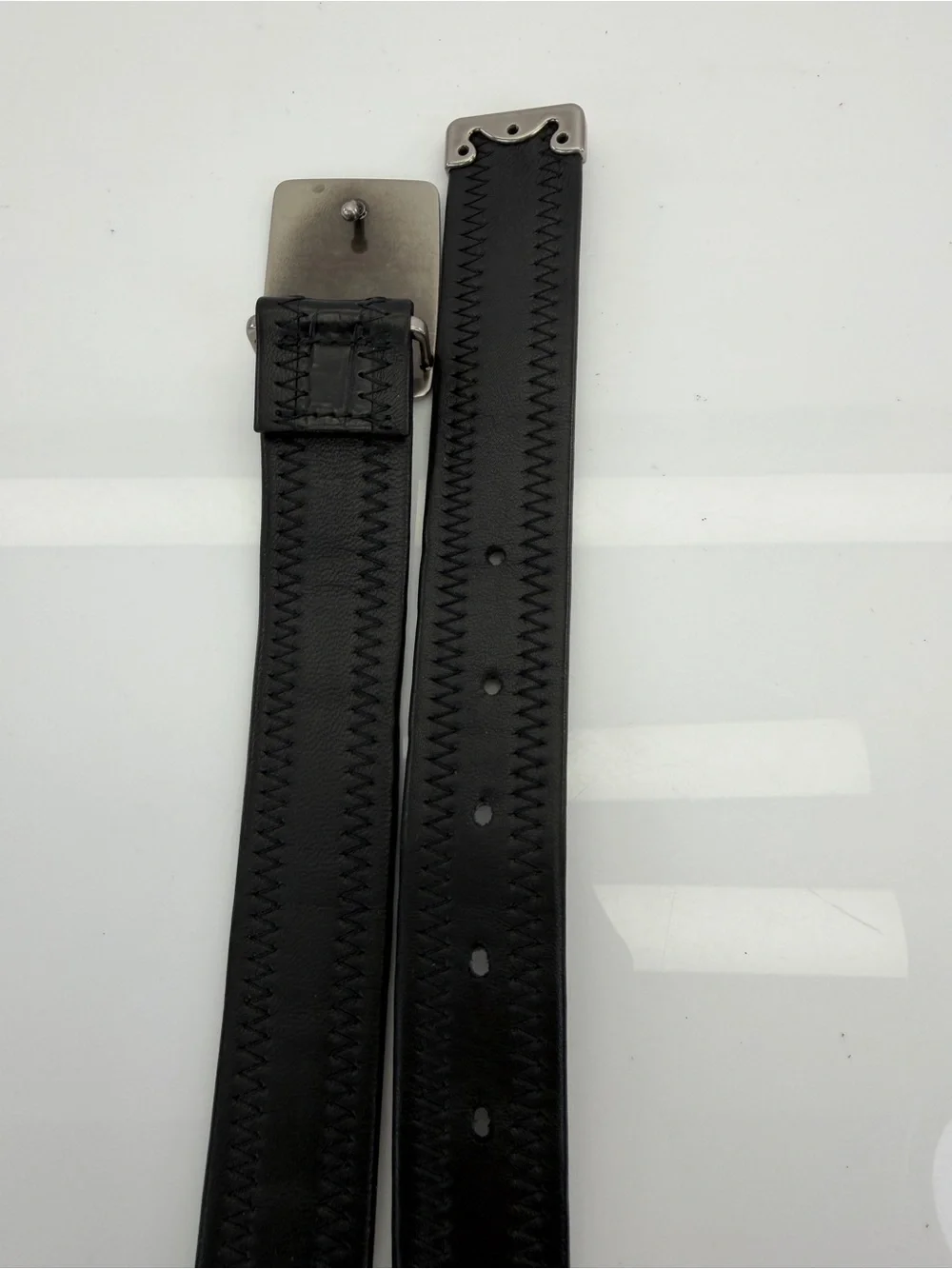 Bottega Veneta Crocodile Men’s Belt 85/34 Black